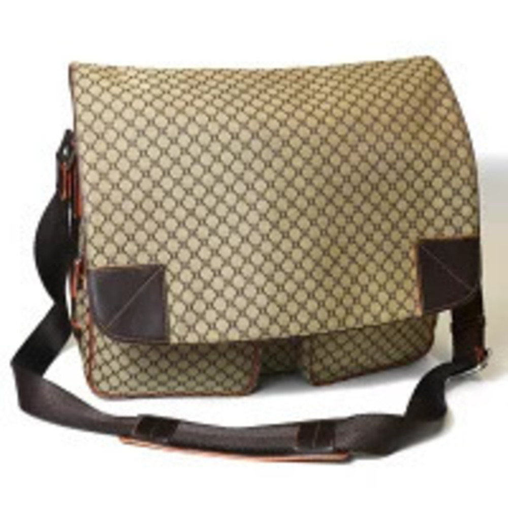 Celine Macadam Messenger Bag Shoulder Canvas Brown